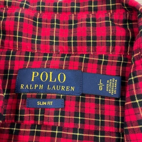 Polo by Ralph Lauren Red Plaid Casual Button Down Shirt - Picture 3 of 8